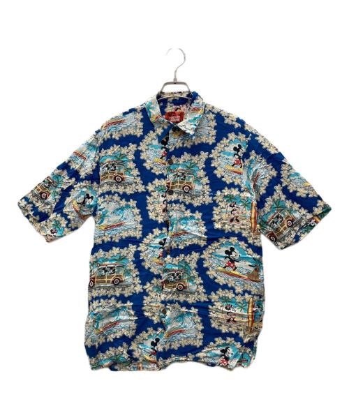 reyn spooner×Disney（レインスプーナー×ディズニー）reyn spooner×Disney (レインスプーナー×ディズニー) アロハシャツ ブルー サイズ:Sの古着・服飾アイテム