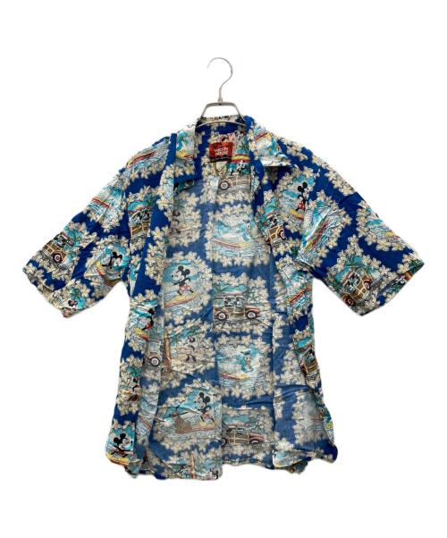 reyn spooner×Disney（レインスプーナー×ディズニー）reyn spooner×Disney (レインスプーナー×ディズニー) アロハシャツ ブルー サイズ:Sの古着・服飾アイテム