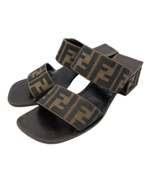 FENDI（フェンディ）FENDI (フェンディ) フィール　サンダル ブラウン サイズ:24.0の古着・服飾アイテム