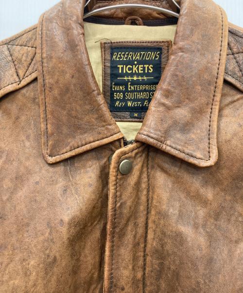 RESERVATIONS TICKETS（リザーベーションズチケッツ）Reservations Tickets (リザーベーションズチケッツ) レザージャケット ブラウン サイズ:Ｍの古着・服飾アイテム