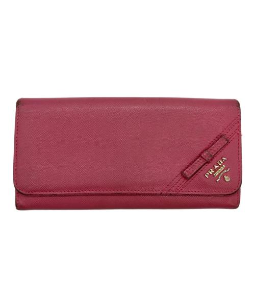 PRADA（プラダ）PRADA (プラダ) 長財布 ショッキングピンクの古着・服飾アイテム