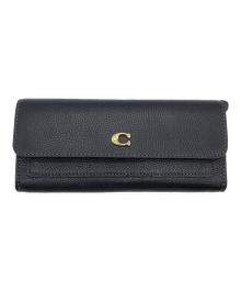 COACH（コーチ）の古着「ミラロングフラップウォレット」｜ブラック