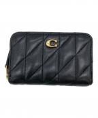 COACHコーチ）の古着「スモールジップアラウンドカードケース」｜ブラック