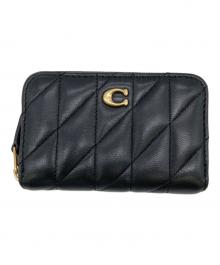 COACH（コーチ）の古着「スモールジップアラウンドカードケース」｜ブラック