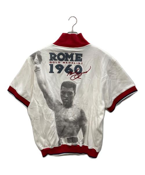 PLATINUM FUBU（プラチナムフブ）PLATINUM FUBU (プラチナムフブ) Muhammad Ali 半袖スウェット ホワイト サイズ:Lの古着・服飾アイテム