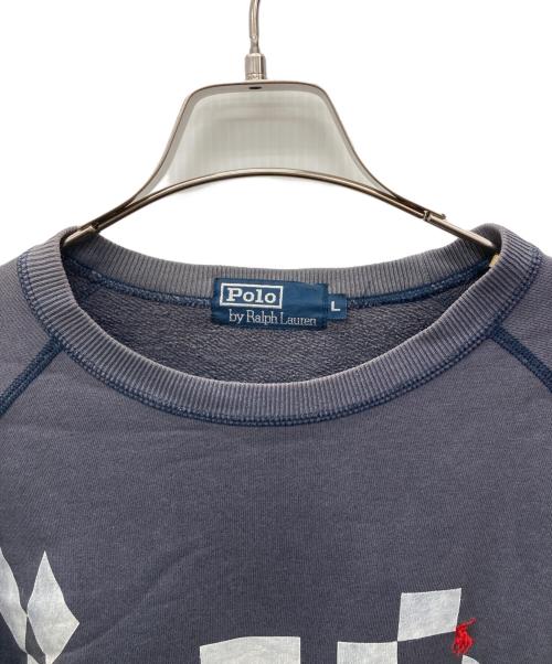 POLO RALPH LAUREN（ポロ・ラルフローレン）POLO RALPH LAUREN (ポロ・ラルフローレン) クルーネックスウェット チャコールグレー サイズ:Lの古着・服飾アイテム