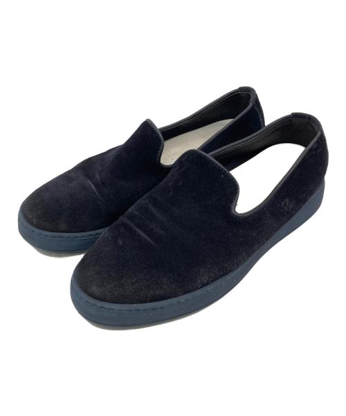 Santoni（サントーニ）Santoni (サントーニ) スウェードスリッポン ブラック サイズ:6の古着・服飾アイテム