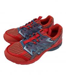 asics（アシックス）の古着「ローカットスニーカー」｜レッド×ネイビー