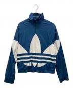 adidasアディダス）の古着「ビッグ トレフォイル トラックジャケット」｜ブルー×ホワイト