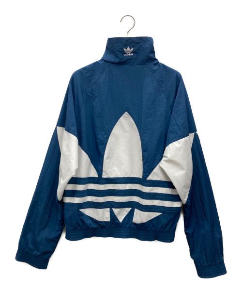 adidas（アディダス）adidas (アディダス) ビッグ トレフォイル トラックジャケット ブルー×ホワイト サイズ:Mの古着・服飾アイテム