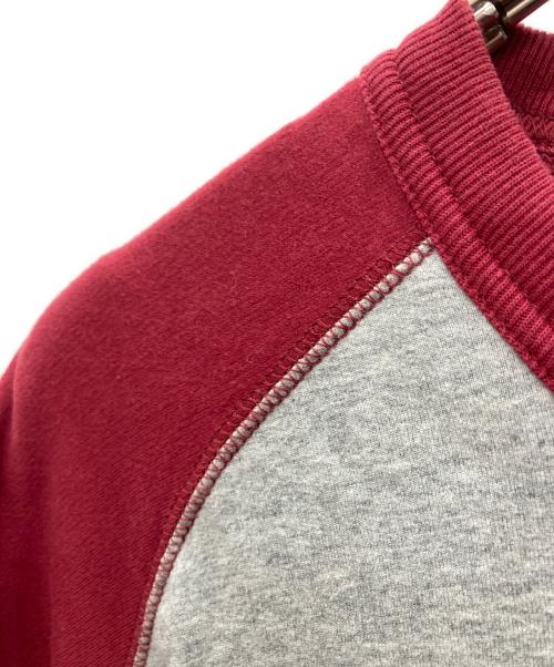 stussy（ステューシー）stussy (ステューシー) ラグランカットソー グレー×レッド サイズ:Lの古着・服飾アイテム