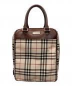 BURBERRYバーバリー）の古着「スクエアハンドバッグ」｜ブラウン