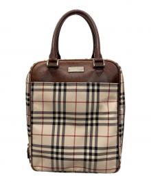 BURBERRY（バーバリー）の古着「スクエアハンドバッグ」｜ブラウン