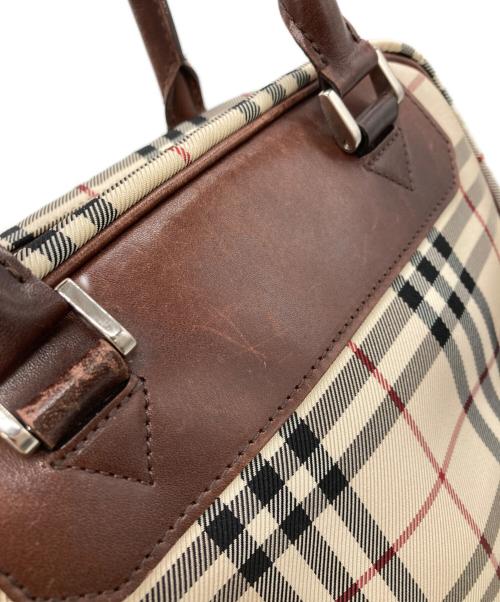 BURBERRY（バーバリー）BURBERRY (バーバリー) スクエアハンドバッグ ブラウンの古着・服飾アイテム
