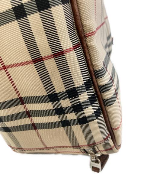 BURBERRY（バーバリー）BURBERRY (バーバリー) スクエアハンドバッグ ブラウンの古着・服飾アイテム