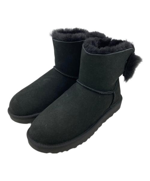 UGG（アグ）UGG (アグ) フラッフ ボウ ミニ ブラック サイズ:24.0の古着・服飾アイテム