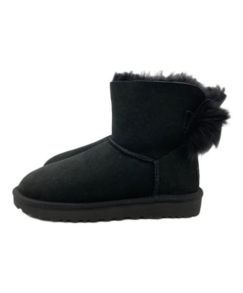 UGG（アグ）UGG (アグ) フラッフ ボウ ミニ ブラック サイズ:24.0の古着・服飾アイテム