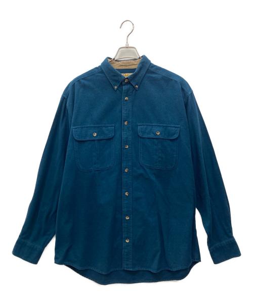 cabela's CHAMOIS（カベラス シャモア）cabela's CHAMOIS (カベラス シャモア) シャモアクロスシャツ グリーン サイズ:Lの古着・服飾アイテム
