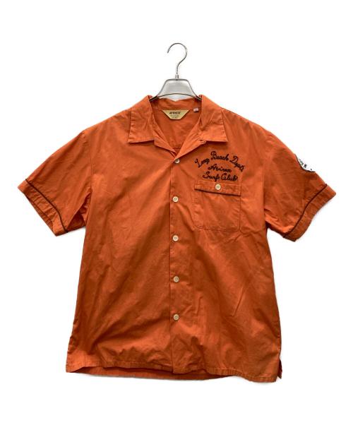 AVIREX（アヴィレックス）AVIREX (アヴィレックス) 半袖ワークシャツ オレンジ サイズ:2XLの古着・服飾アイテム