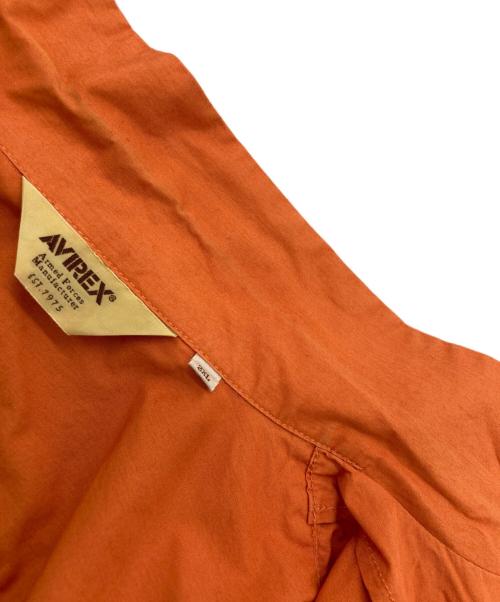 AVIREX（アヴィレックス）AVIREX (アヴィレックス) 半袖ワークシャツ オレンジ サイズ:2XLの古着・服飾アイテム