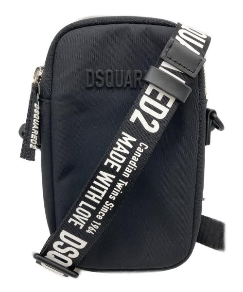 DSQUARED2（ディースクエアード）DSQUARED2 (ディースクエアード) ショルダーポーチ ブラックの古着・服飾アイテム