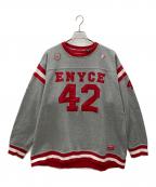 ENYCEエニーチェ）の古着「スウェット」｜グレー×レッド