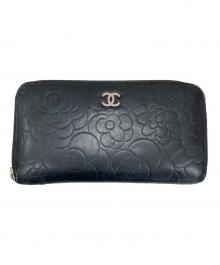 CHANEL（シャネル）の古着「ラウンドファスナー財布」｜ブラック