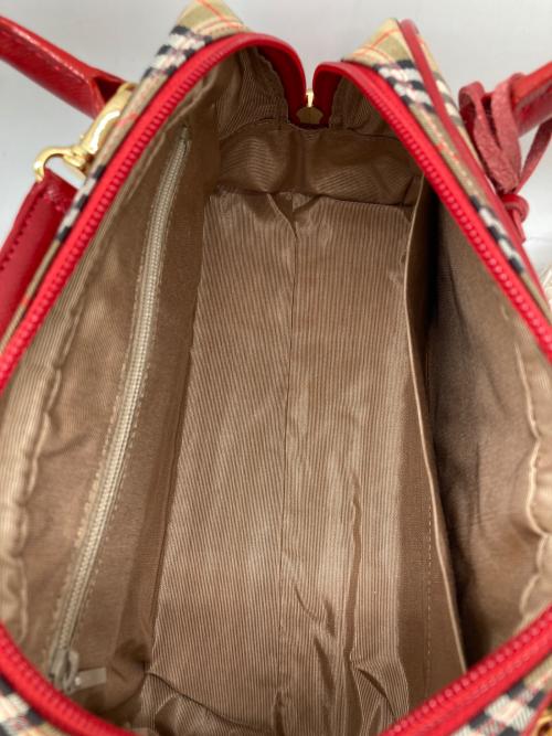 BURBERRY（バーバリー）BURBERRY (バーバリー) 2WAYバッグ レッドの古着・服飾アイテム