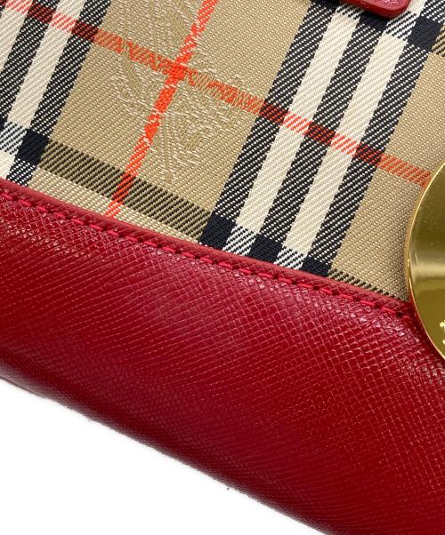 BURBERRY（バーバリー）BURBERRY (バーバリー) 2WAYバッグ レッドの古着・服飾アイテム