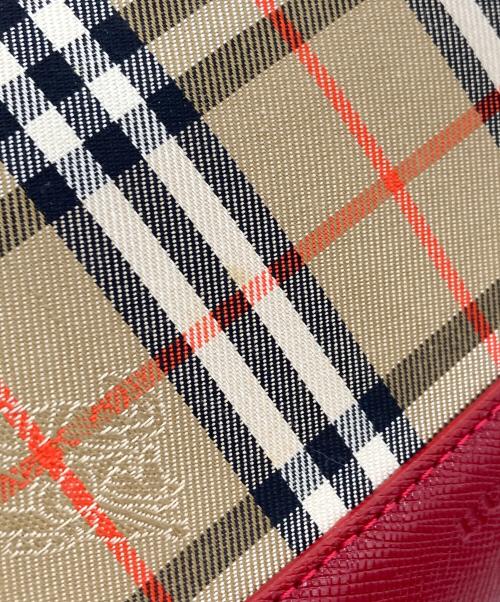 BURBERRY（バーバリー）BURBERRY (バーバリー) 2WAYバッグ レッドの古着・服飾アイテム