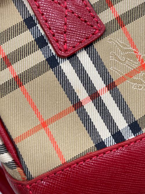 BURBERRY（バーバリー）BURBERRY (バーバリー) 2WAYバッグ レッドの古着・服飾アイテム