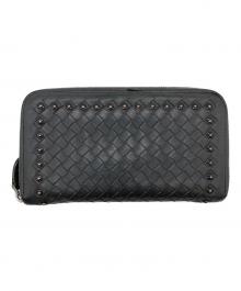 BOTTEGA VENETA（ボッテガベネタ）の古着「ラウンドファスナー長財布」｜ブラック