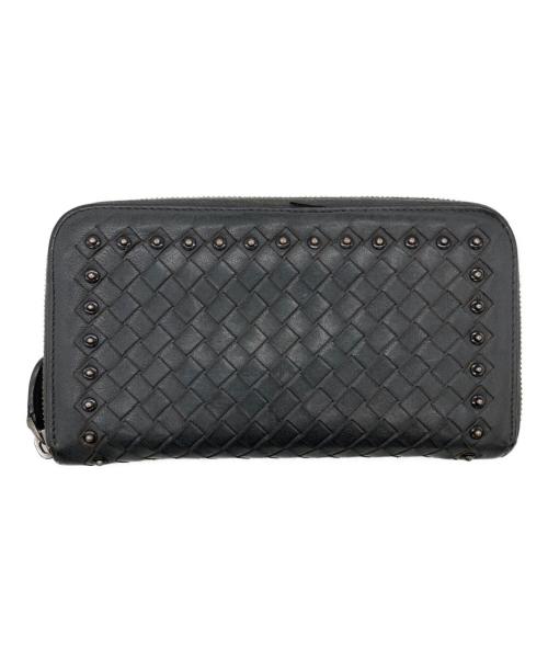 BOTTEGA VENETA（ボッテガベネタ）BOTTEGA VENETA (ボッテガベネタ) ラウンドファスナー長財布 ブラックの古着・服飾アイテム