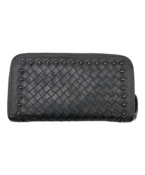 BOTTEGA VENETA（ボッテガベネタ）BOTTEGA VENETA (ボッテガベネタ) ラウンドファスナー長財布 ブラックの古着・服飾アイテム