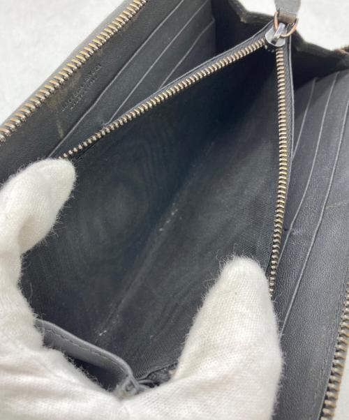 BOTTEGA VENETA（ボッテガベネタ）BOTTEGA VENETA (ボッテガベネタ) ラウンドファスナー長財布 ブラックの古着・服飾アイテム