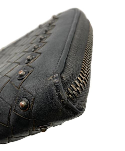 BOTTEGA VENETA（ボッテガベネタ）BOTTEGA VENETA (ボッテガベネタ) ラウンドファスナー長財布 ブラックの古着・服飾アイテム