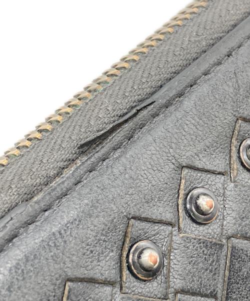 BOTTEGA VENETA（ボッテガベネタ）BOTTEGA VENETA (ボッテガベネタ) ラウンドファスナー長財布 ブラックの古着・服飾アイテム