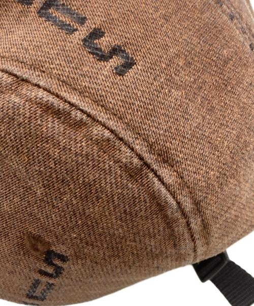 SUPREME（シュプリーム）Supreme (シュプリーム) Logo Stripe Jacquard Denim Camp Cap ブラウンの古着・服飾アイテム