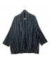 GOLD（ゴールド）の古着「COTTON/LINEN HERRINGBONE ARROW MOTIF CARDIGAN」｜ネイビー