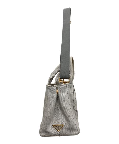 PRADA（プラダ）PRADA (プラダ) カナパデニムトートバッグ ライトグレーの古着・服飾アイテム