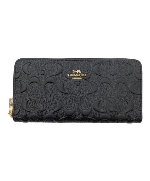 COACH（コーチ）COACH (コーチ) ラウンドファスナー財布 ブラックの古着・服飾アイテム