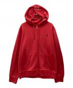 POLO RALPH LAURENポロ・ラルフローレン）の古着「ジップパーカー」｜レッド