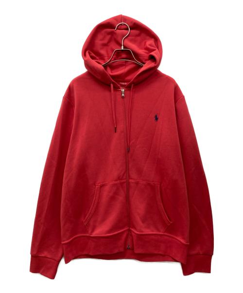 POLO RALPH LAUREN（ポロ・ラルフローレン）POLO RALPH LAUREN (ポロ・ラルフローレン) ジップパーカー レッド サイズ:Lの古着・服飾アイテム