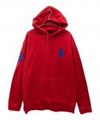 POLO RALPH LAURENポロ・ラルフローレン）の古着「プルオーバーパーカー」｜レッド