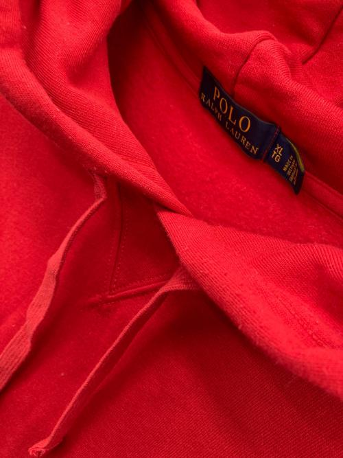 POLO RALPH LAUREN（ポロ・ラルフローレン）POLO RALPH LAUREN (ポロ・ラルフローレン) プルオーバーパーカー レッド サイズ:XLの古着・服飾アイテム