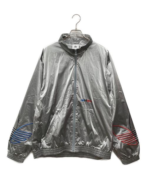 adidas（アディダス）adidas (アディダス) トリコロールトラックジャケット シルバー サイズ:XO 未使用品の古着・服飾アイテム