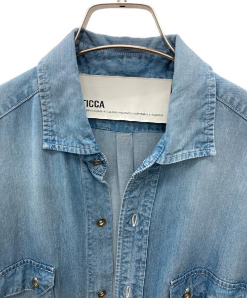ticca（ティッカ）TICCA (ティッカ) シャツワンピース インディゴ サイズ:freeの古着・服飾アイテム