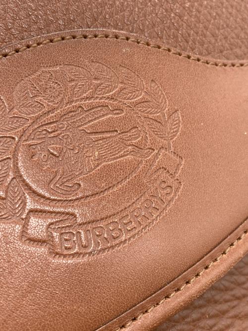 Burberry's（バーバリーズ）Burberry's (バーバリーズ) ヴィンテージブラウンレザーショルダーバッグ ブラウンの古着・服飾アイテム