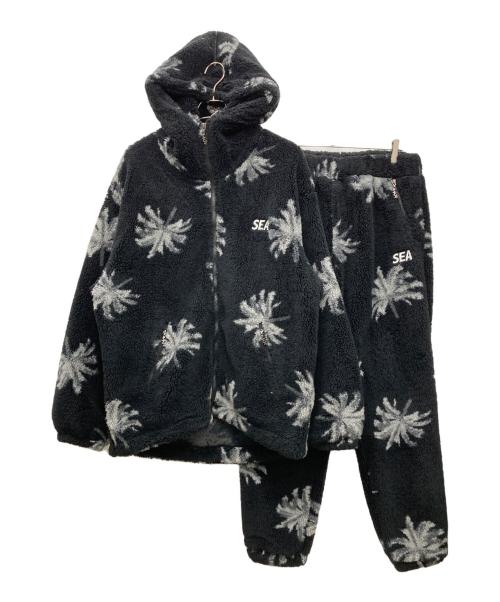 WIND AND SEA（ウィンダンシー）WIND AND SEA (ウィンダンシー) フリースジャケットセット ブラック×グレー サイズ:Lの古着・服飾アイテム