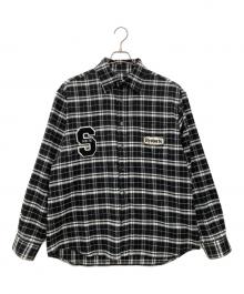 WIND AND SEA×Hysteric Glamour（ウィンダンシー×ヒステリックグラマー）の古着「長袖チェックシャツ」｜ブラック×グレー